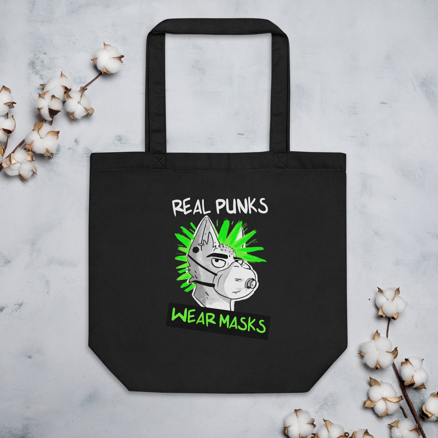 Real punks wear masks - Tote Bag